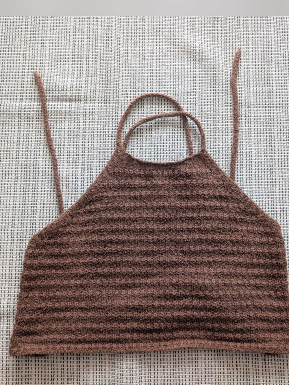 Ozma Knit Cotton Backless Lace-up Back Top